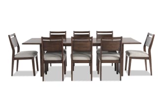 Mango 9 Piece Brown & Beige Solid Wood 96'' Dining Set