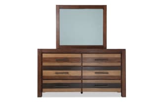 Tahoe Brown 6 Drawer Dresser & Mirror