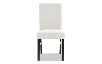 Luna Black & Gray Solid Back Upholstered Dining Chair