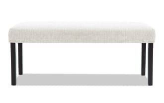 Luna Black & Gray Upholstered Dining Bench