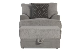 Lynx  Gray Chair & Storage Ottoman