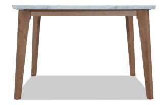 Elm Natural & Marble Counter Height Square Dining Table