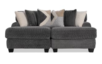 Doodle Gray 80'' Dual Chaise