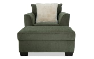 Brynn Green Chair & Storage Ottoman