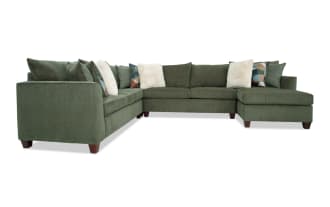 Brynn Green 142'' 4 Piece Right Arm Facing Chaise Sectional