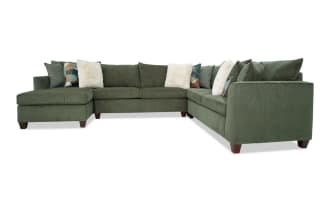 Brynn Green 142'' 4 Piece Left Arm Facing Chaise Sectional