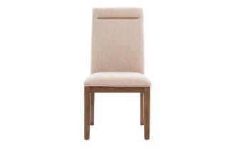 Princeton Brown & Beige Solid Back Upholstered Dining Chair