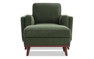 Tribeca Green Chair & Storage Ottoman