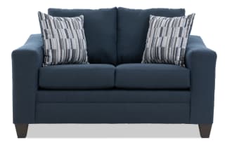 Chase 62'' Navy Loveseat