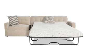 Modular Bob® 124'' 2 Piece Right Arm Facing Sleeper Sofa with Queen Cooling Mattress