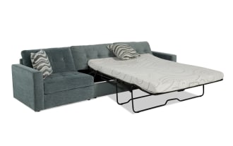 Modular Bob® 124'' 2 Piece Right Arm Facing Sleeper Sofa with Queen Cooling Mattress