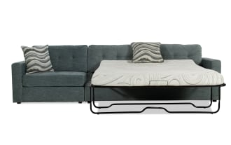 Modular Bob® 124'' 2 Piece Right Arm Facing Sleeper Sofa with Queen Cooling Mattress
