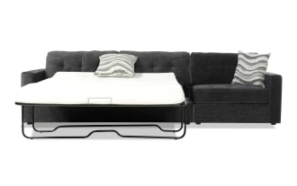 Modular Bob® 124'' 2 Piece Left Arm Facing Sleeper Sofa with Queen Gel Mattress