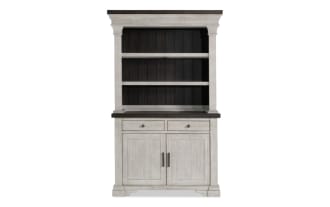 Beaumont White & Brown 2 Drawer China Cabinet