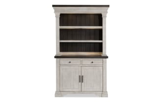 Beaumont White & Brown 2 Drawer China Cabinet
