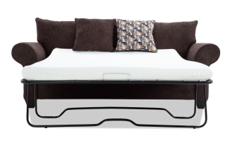 Kylie Chocolate 92'' Sleeper Sofa with Queen Gel Mattress