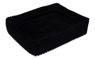 Sofia Black Pup-O-Pedic Large Pet Bed