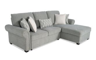 Playlist Max Spa Blue 97'' 2 Piece Right Arm Facing Pop-Up Sleeper Chaise Sectional with USB & USB-C Ports