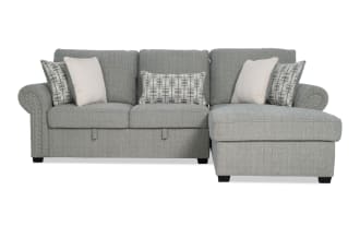 Playlist Max Spa Blue 97'' 2 Piece Right Arm Facing Chaise Sectional with USB & USB-C Ports