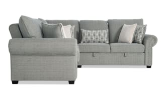 Playlist Max Spa Blue 96'' 3 Piece Sectional with USB & USB-C Ports