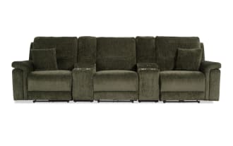 Renegade Green 130'' Power Reclining Sofa with USB Port