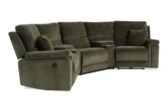 Renegade Green 99'' Power Reclining 5 Piece Sectional with USB Port