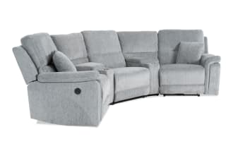 Renegade Gray 99'' Power Reclining 5 Piece Sectional with USB Port