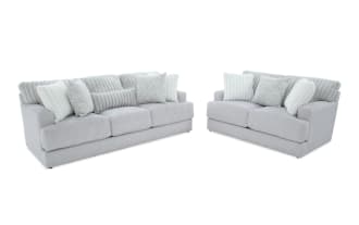 Sofia Gray 93'' Sofa & 70'' Loveseat