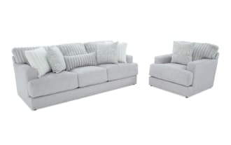 Sofia Gray 93'' Sofa & Chair