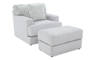 Sofia Gray  Chair & Ottoman