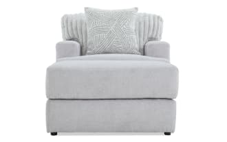 Sofia Gray  Chair & Ottoman