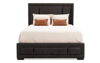 Tahoe Queen Gray Upholstered Panel Bed