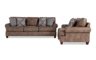 Raleigh Cognac 103'' Sofa & Chair