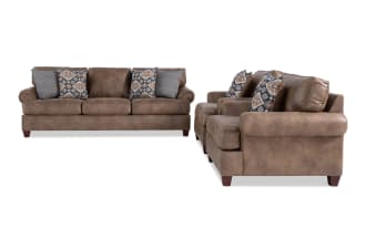 Raleigh Cognac 103'' Sofa & 2 Chairs
