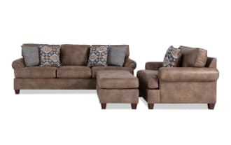 Raleigh Cognac 103'' Sofa, Chair & Ottoman