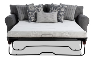 Portland Gray 85'' Sleeper Sofa with Queen Gel Mattress