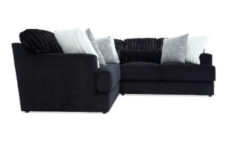Sofia Black 104'' 3 Piece Sectional