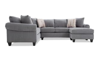 Annie Charcoal 122'' 2 Piece Right Arm Facing Sectional