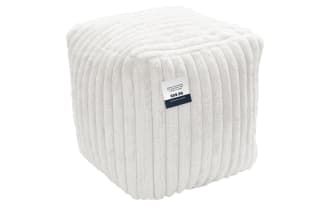 Sofia White Channel Pouf
