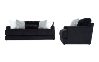 Sofia Black 93'' Sofa & Chair