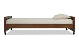 Chadwick Twin Brown Platform Bed with Wheels