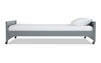 Chadwick Twin Gray Platform Bed with Wheels