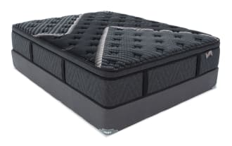 Lush 13.5'' Twin XL Ultra Plush Standard Mattress Set in dark gray with quilted pillow top, cooling cover, and firm edge support from Lush collection.