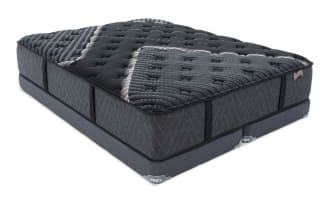 Lush 13'' California King Plush Split Low Profile Mattress Set in dark gray with quilted top, cooling cover, and supportive base, from Lush collection.