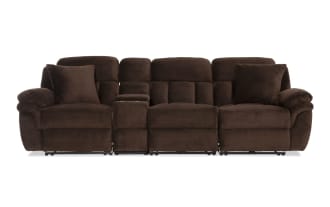 Playmaker Chocolate 119'' Power Reclining Sofa with USB & USB-C Ports