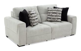 Slider Bob Gray 83'' Power Sliding Loveseat