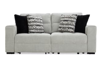 Slider Bob Gray 83'' Power Sliding Loveseat