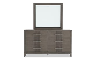 Laguna Dark Brown 6 Drawer Dresser & Mirror