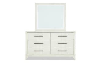 Laguna White 6 Drawer Dresser & Mirror