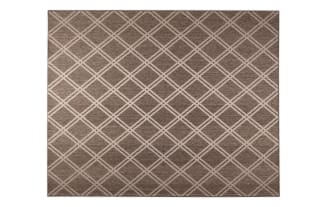Cottage Chic 8' x 10' Brown Geometric Indoor/Outdoor Rug